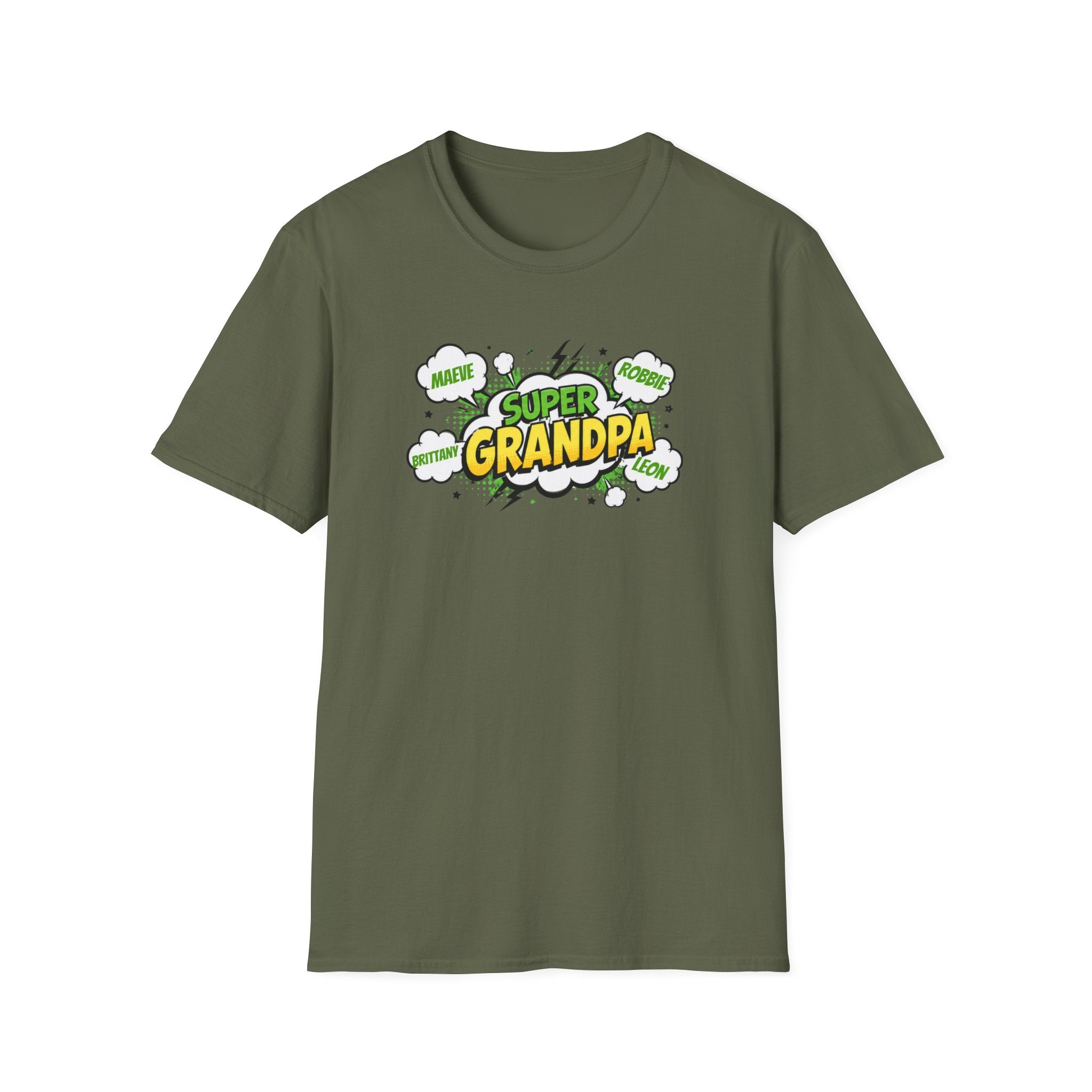 Super Grandpa T-Shirt – Comic Book Style Grandfather Gift