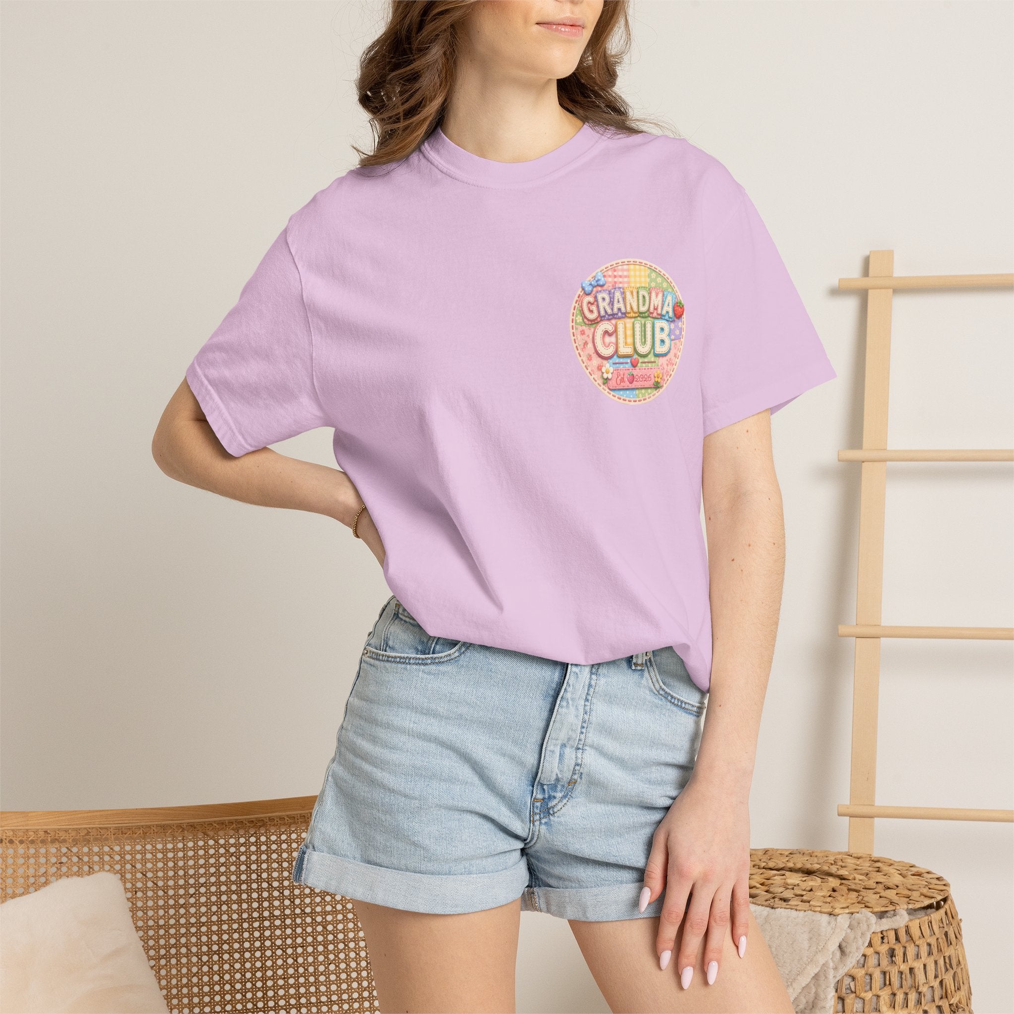 Grandma Club T-Shirt — Retro Floral Graphic