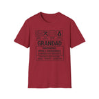Grandad Warning T-Shirt — 'Warning: Spoils Grandkids & Hands Out Biscuits' Funny Grandpa Shirt