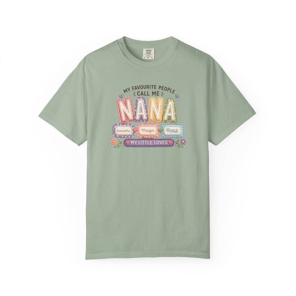 Nana T-Shirt — "My Favourite People Call Me Nana" Floral Grandma Gift Tee