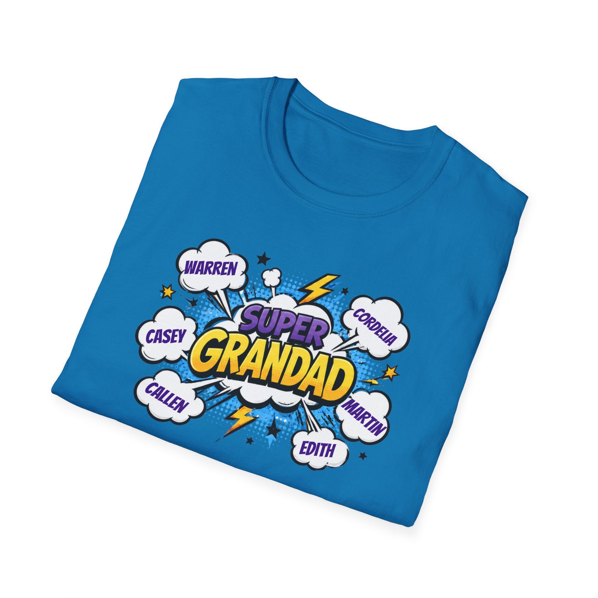 Super Grandad Comic-Style T‑Shirt — "Super Grandad" Graphic Tee, Father's Day & Grandparents Gift