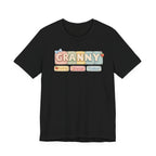 Granny Retro Nameplate T‑Shirt — Personalized Grandma Tee
