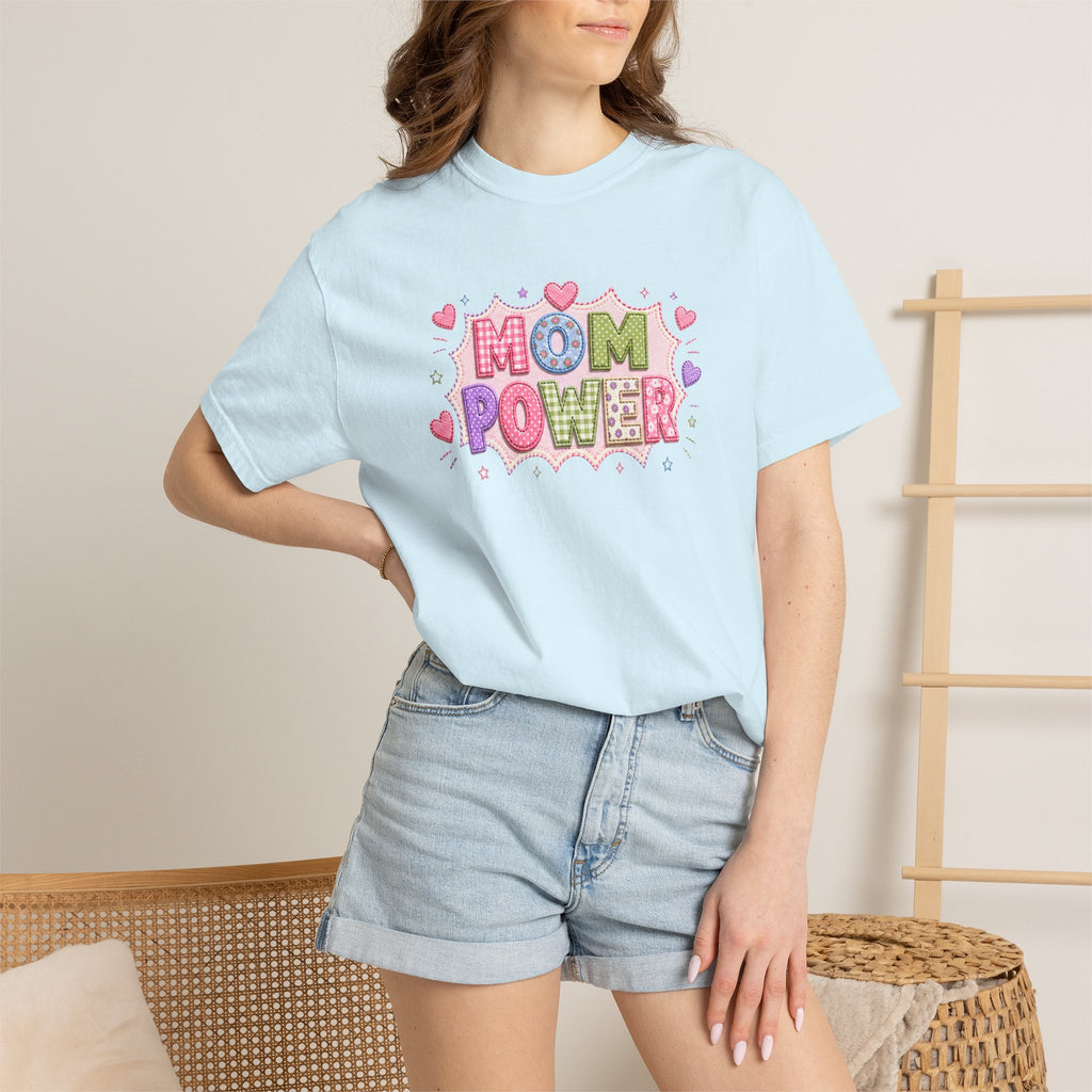 Mom Power T-Shirt — Cute Pastel Heart Mother's Day Tee