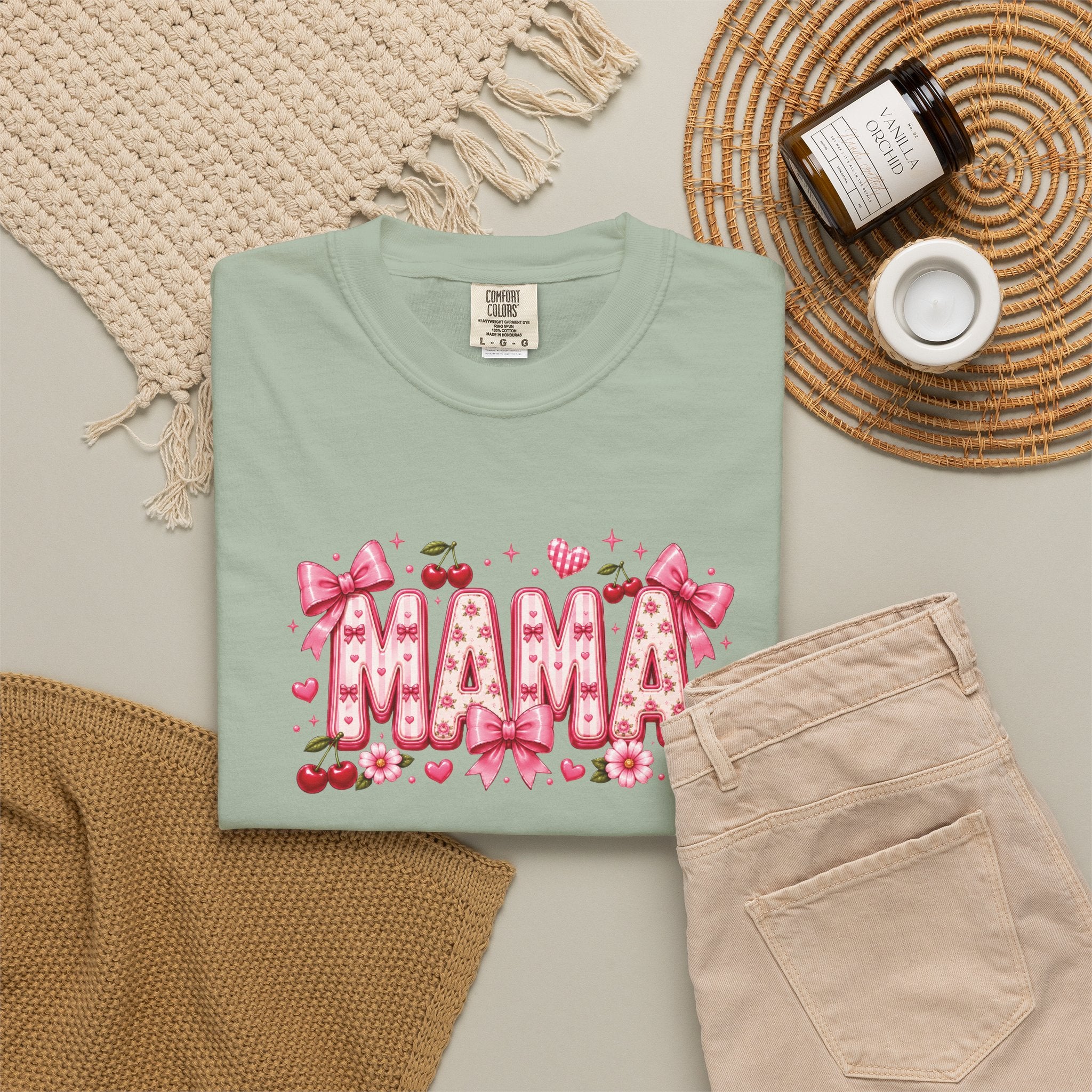 MAMA Floral Heart T-Shirt