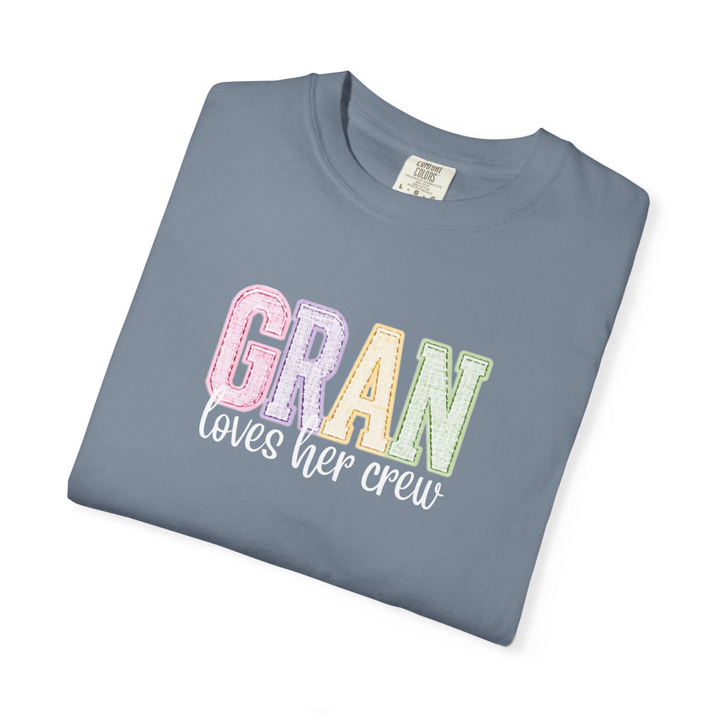 Gran Loves Her Crew T-Shirt — Pastel Grandma Shirt for Mother's Day & Family Gifts