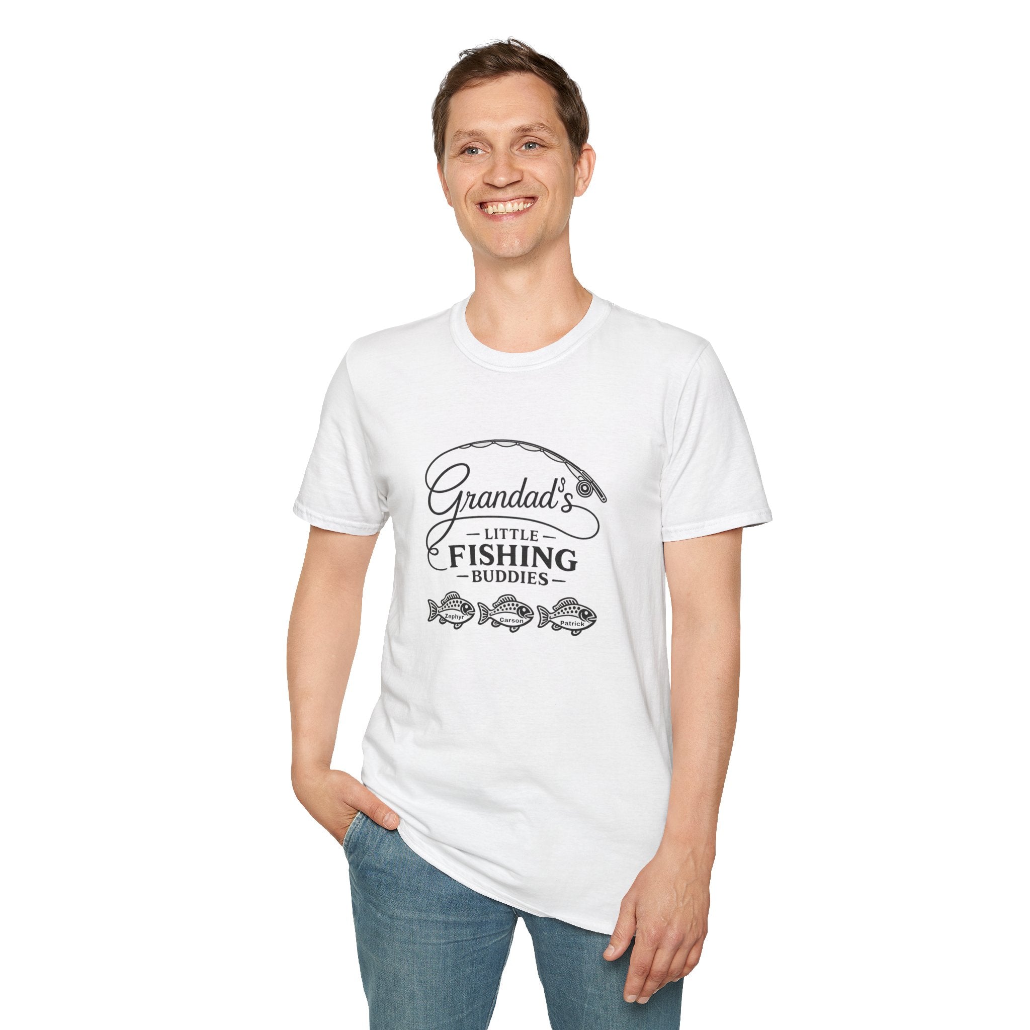 Granddad's Little Fishing Buddies T-Shirt — Grandpa & Kids Fishing Gift