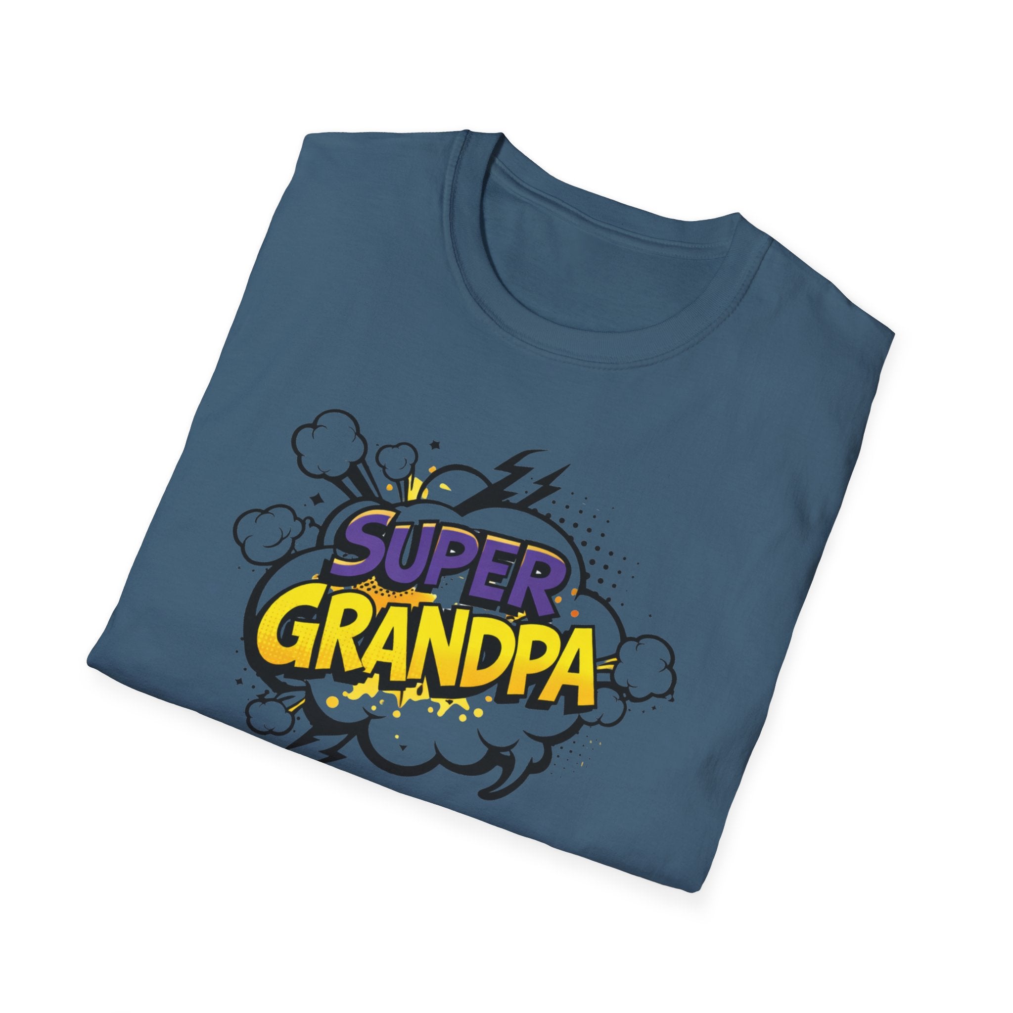 T-Shirt — "Super Grandpa" Comic-Style Graphic | Funny Father's Day Gift