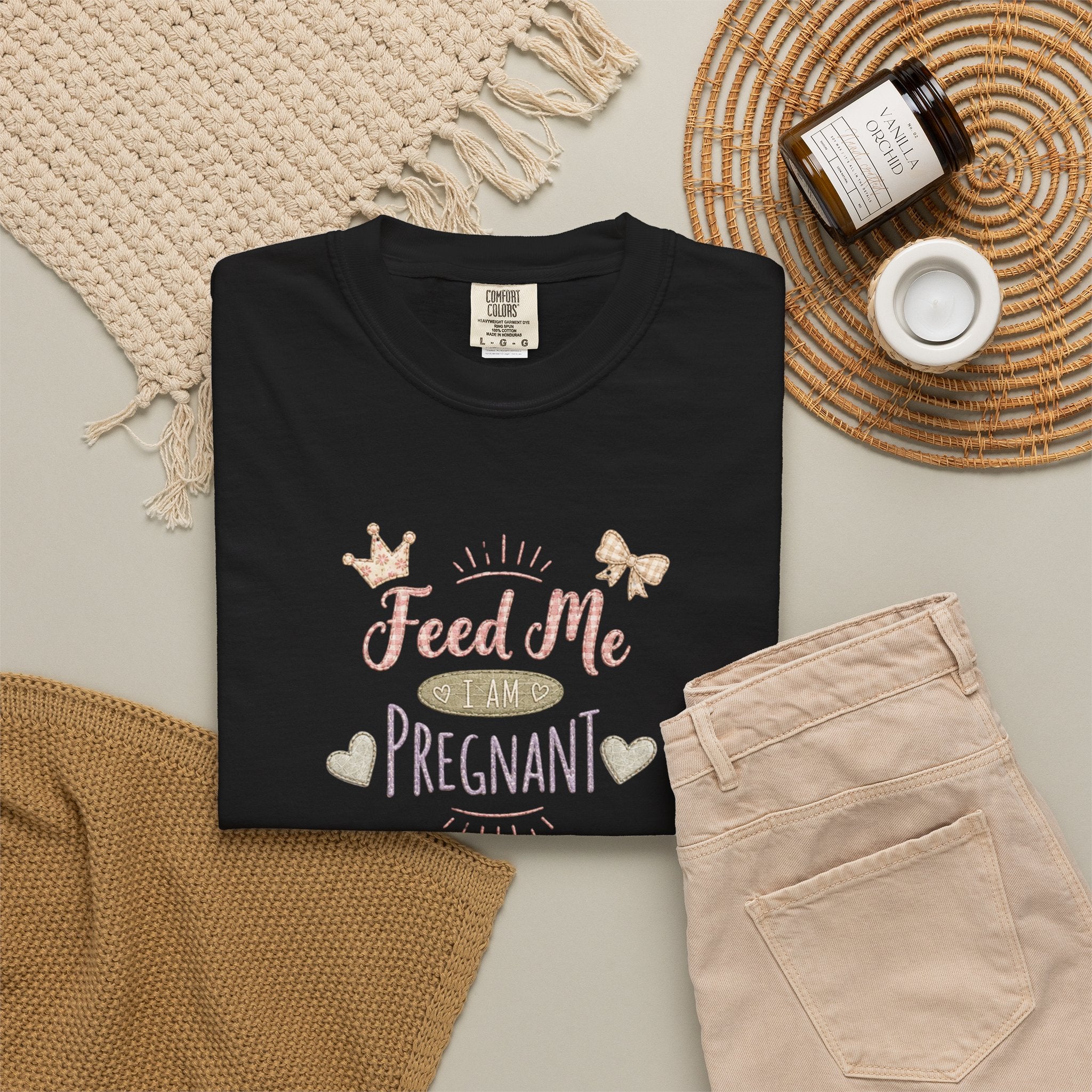 Pregnant 'Feed Me' Tee — Maternity Pregnancy Humor T-Shirt
