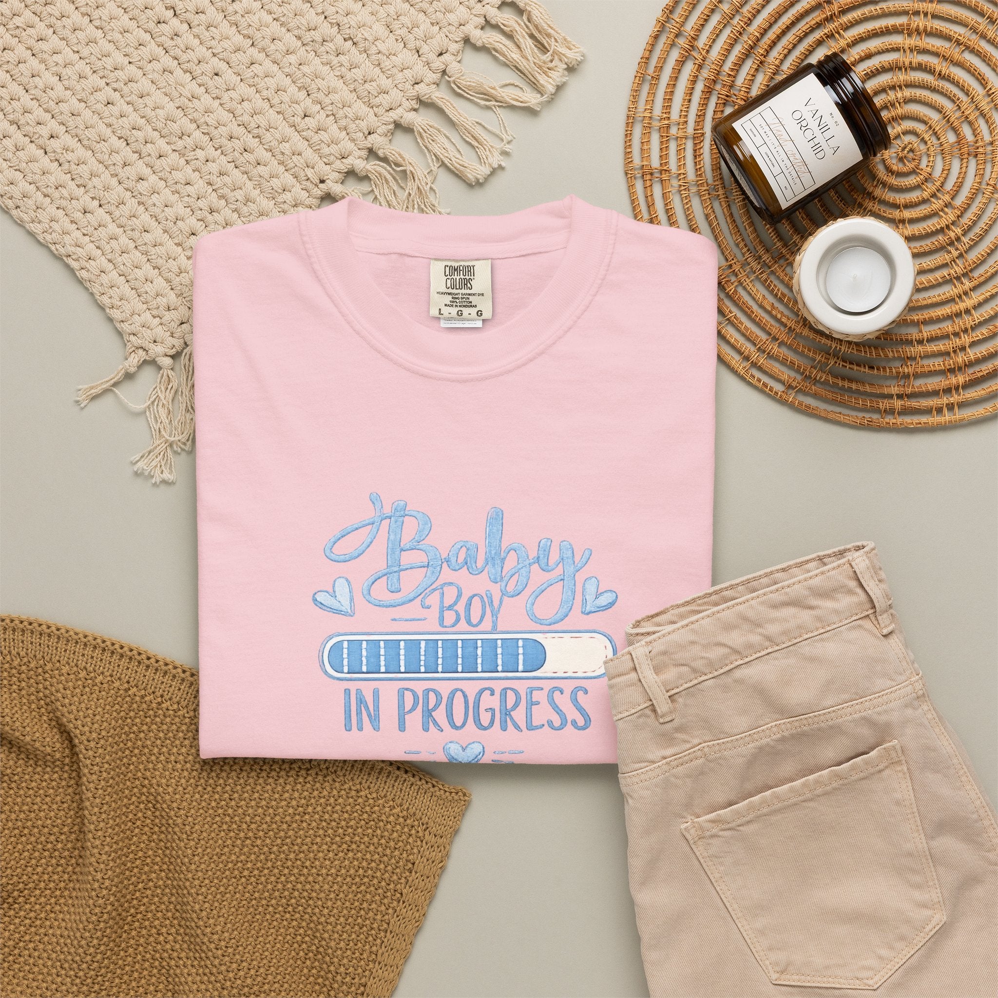 Baby Boy In Progress T-Shirt — Pregnancy Announcement Tee