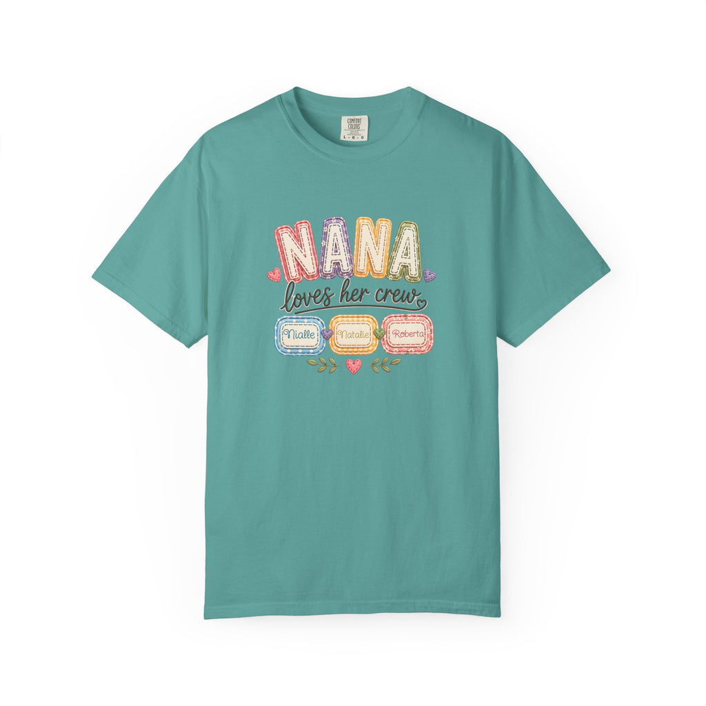 T-Shirt — “Nana Loves Her Crew” Colorful Grandma Family tee