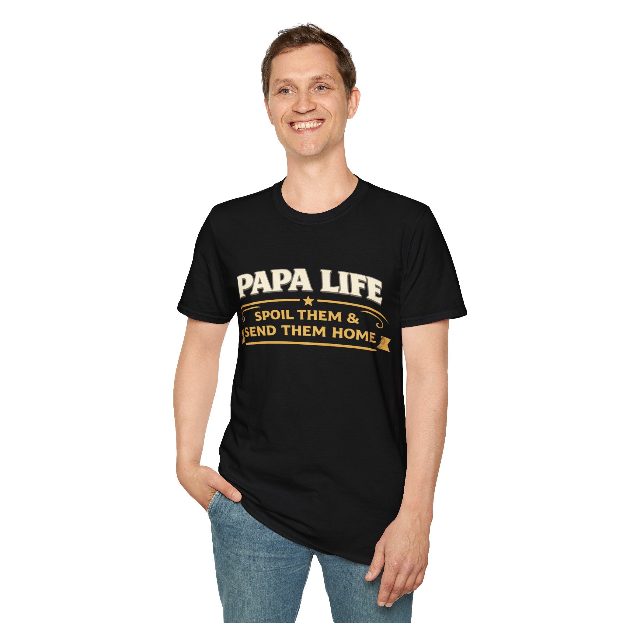 Papa Life T-Shirt — "Spoil Them & Send Them Home" Grandfather Gift