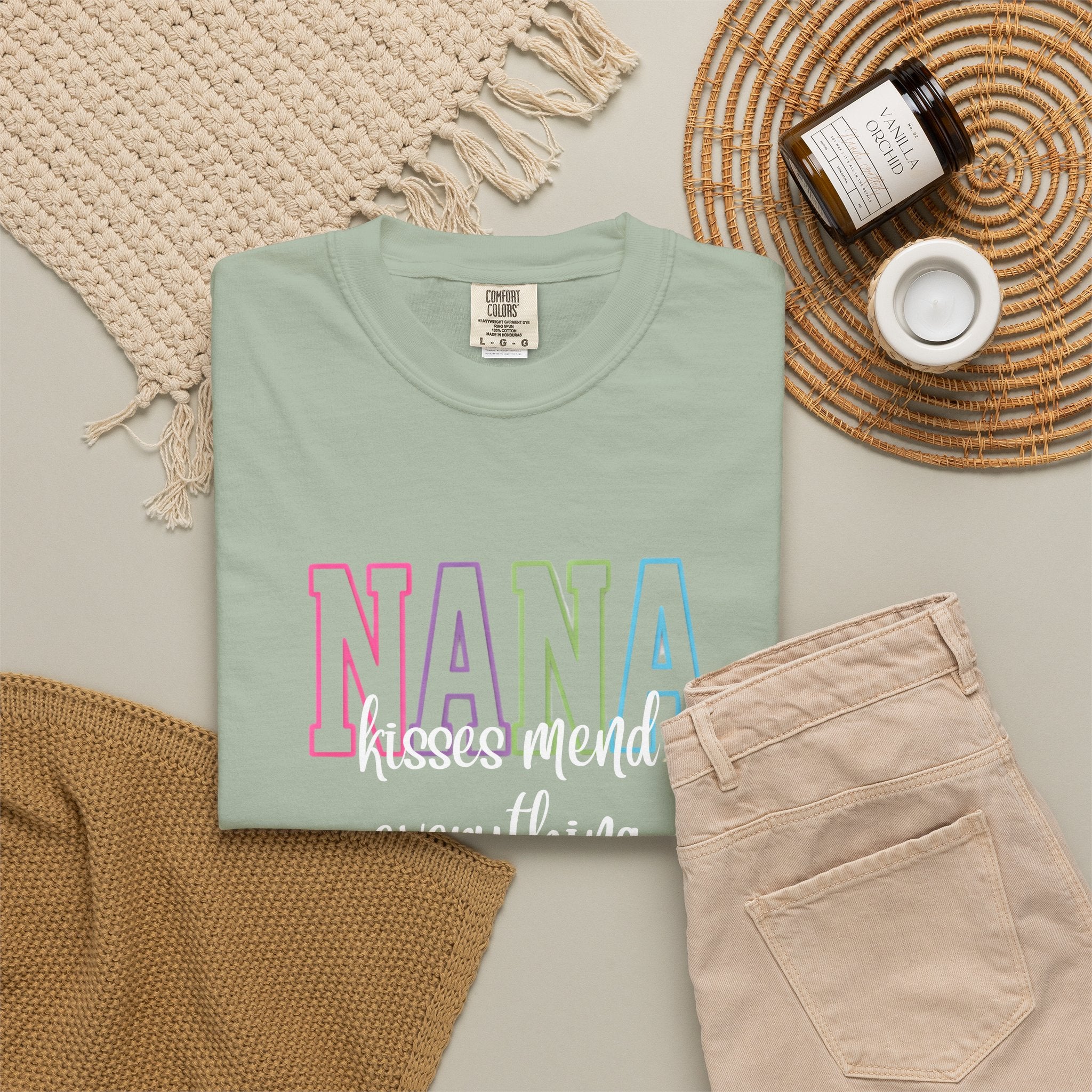 NANA Pastel Rainbow Tee — Grandma Gift T-Shirt