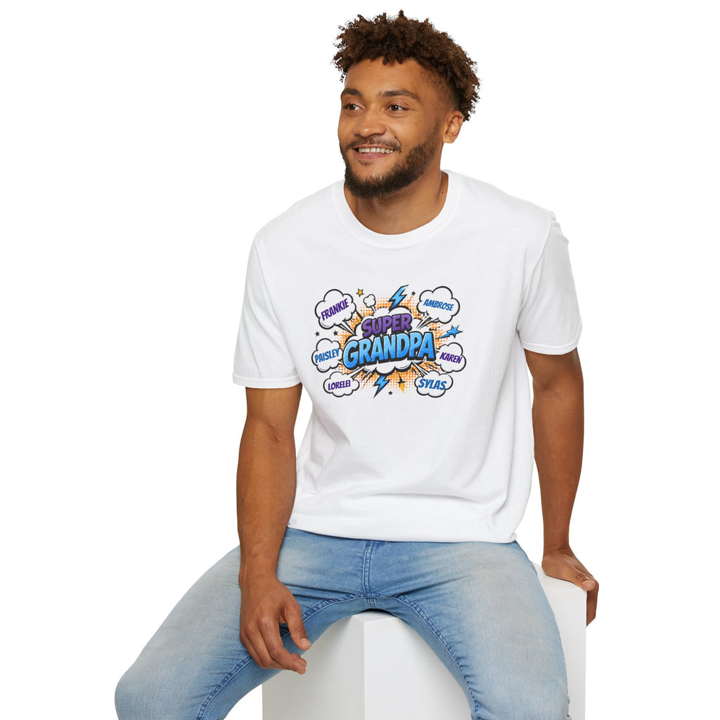 Super Grandpa Comic T-Shirt — "Super Grandpa" Funny Gift for Grandfathers