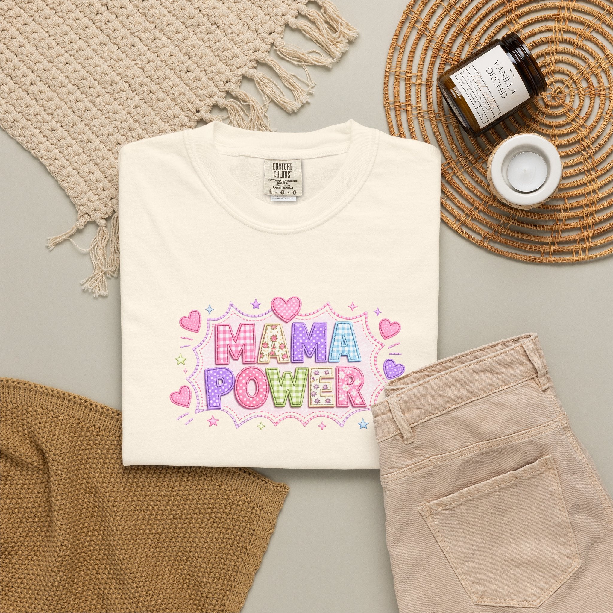 Mama Power T-Shirt — Cute Pastel Mom Pride Graphic Tee