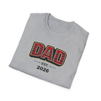 Dad Plaid Design T-Shirt — DAD Est. 2026 New Dad Gift