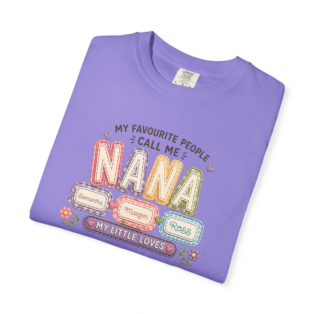 Nana T-Shirt — "My Favourite People Call Me Nana" Floral Grandma Gift Tee