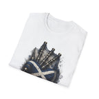 Bagpipes Following Scotland Flag Tee