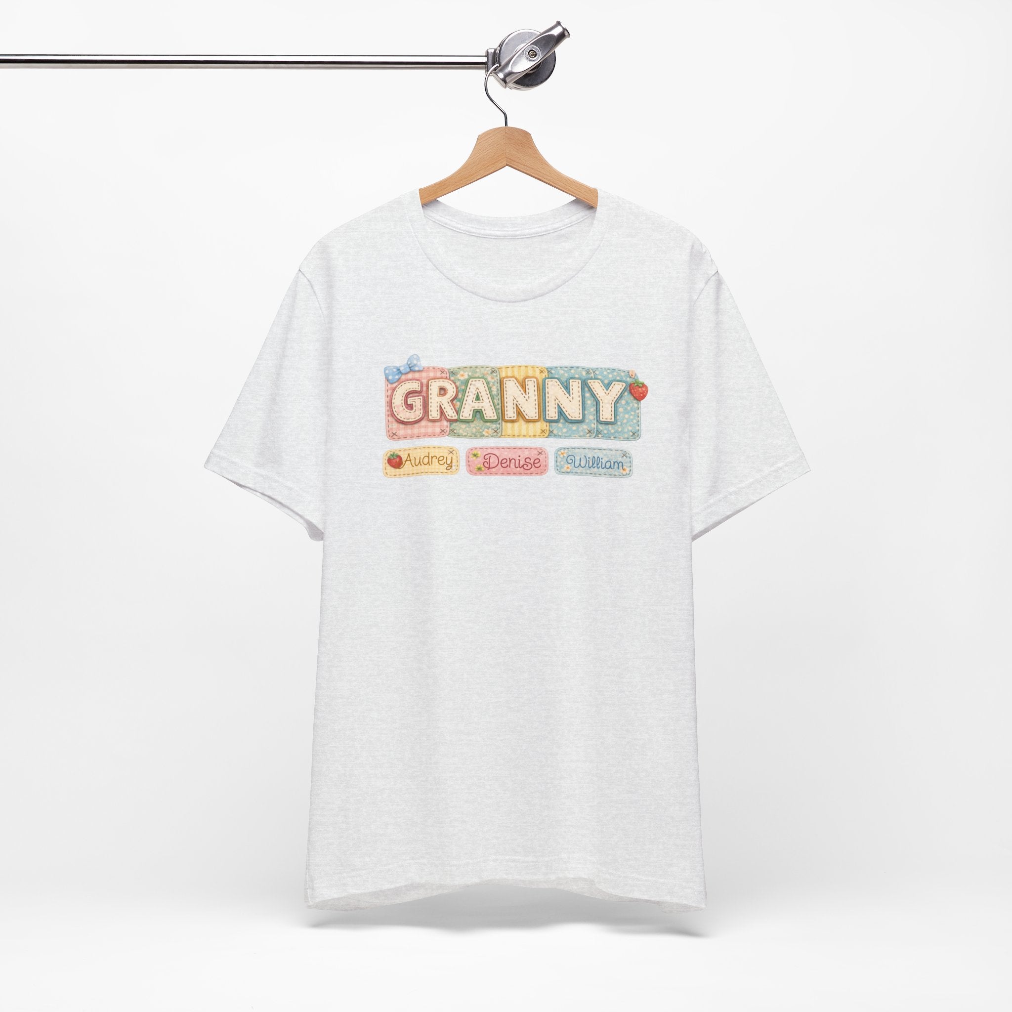 Granny Retro Nameplate T‑Shirt — Personalized Grandma Tee