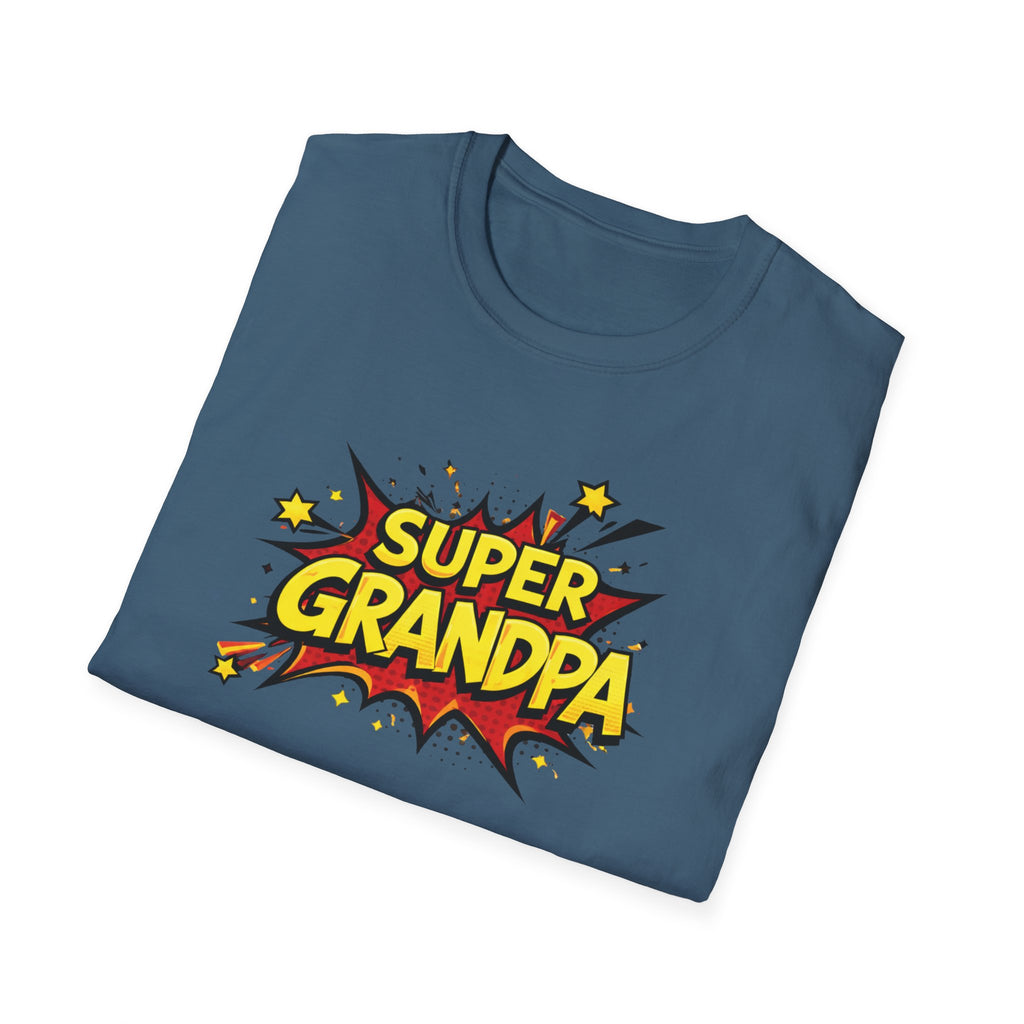 Super Grandpa T-Shirt – Comic Book Retro Graphic Tee for Grandfathers