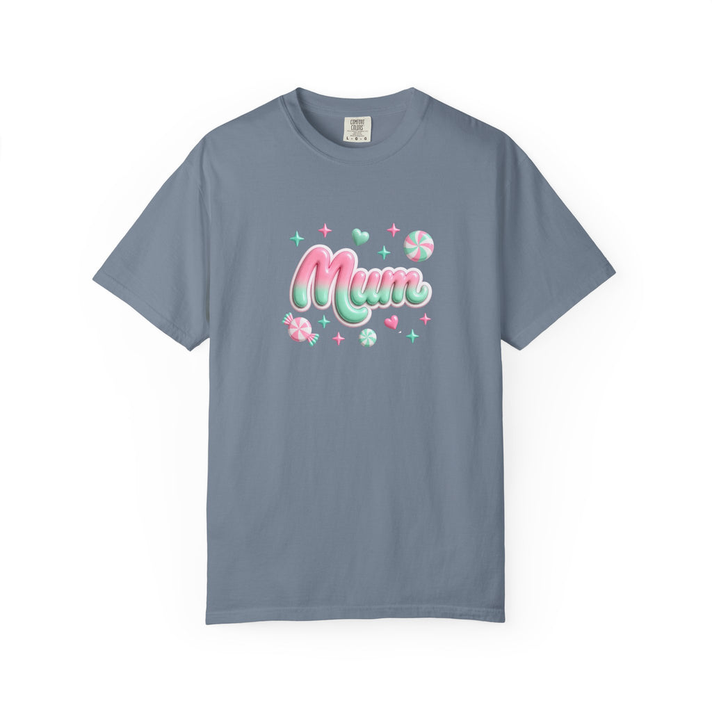 Mum Pastel Candy Script T-Shirt