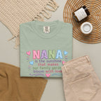 Nana Sunshine Floral T-Shirt — “NANA is the sunshine that makes our family garden bloom with love”