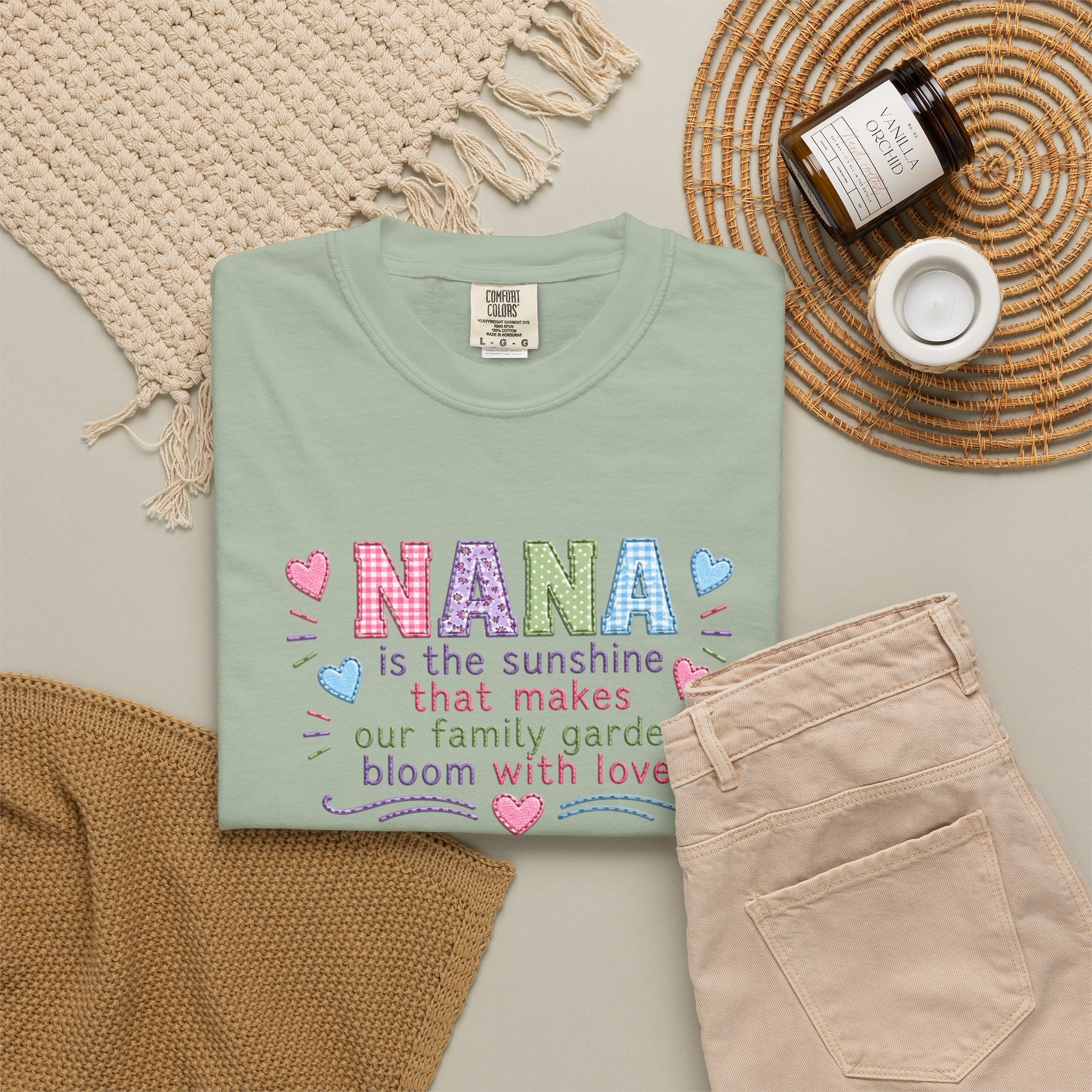 Nana Sunshine Floral T-Shirt — “NANA is the sunshine that makes our family garden bloom with love”