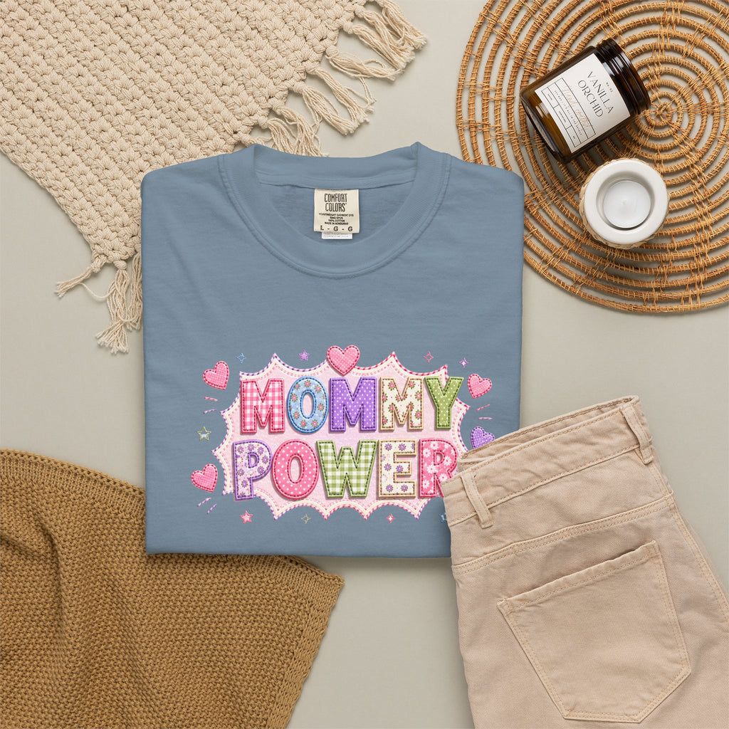 Mommy Power T-Shirt — Cute Heart Graphic Tee for Moms, Mother’s Day Gift