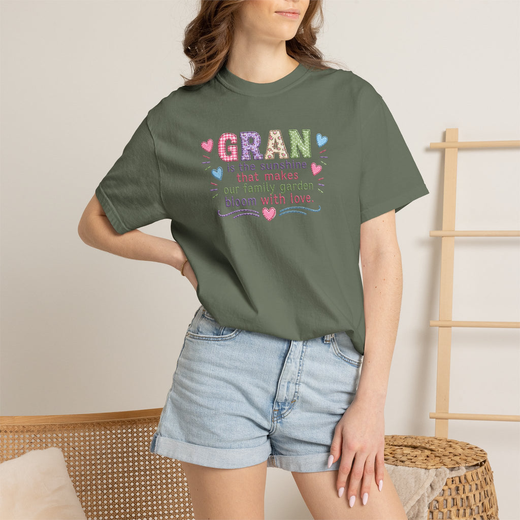Grandma Floral T-Shirt — "GRAN is the sunshine that makes our family garden bloom with love"
