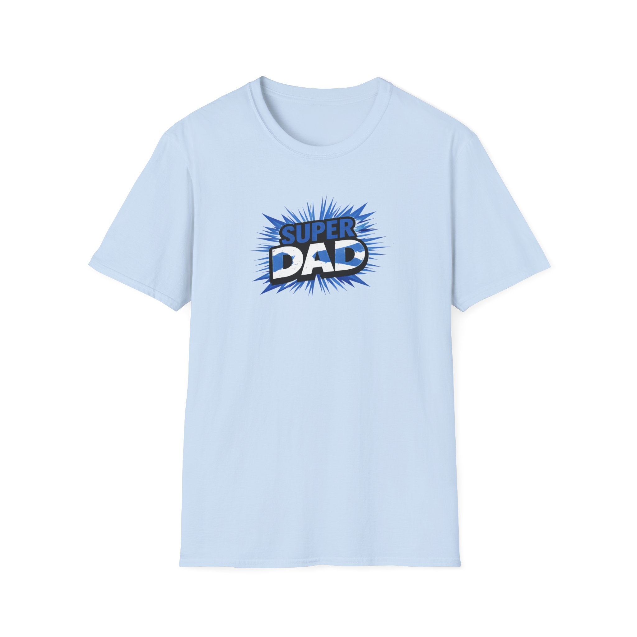 Super Dad T-Shirt — Scotland Flag themed Comic-Style Father's Day Gift