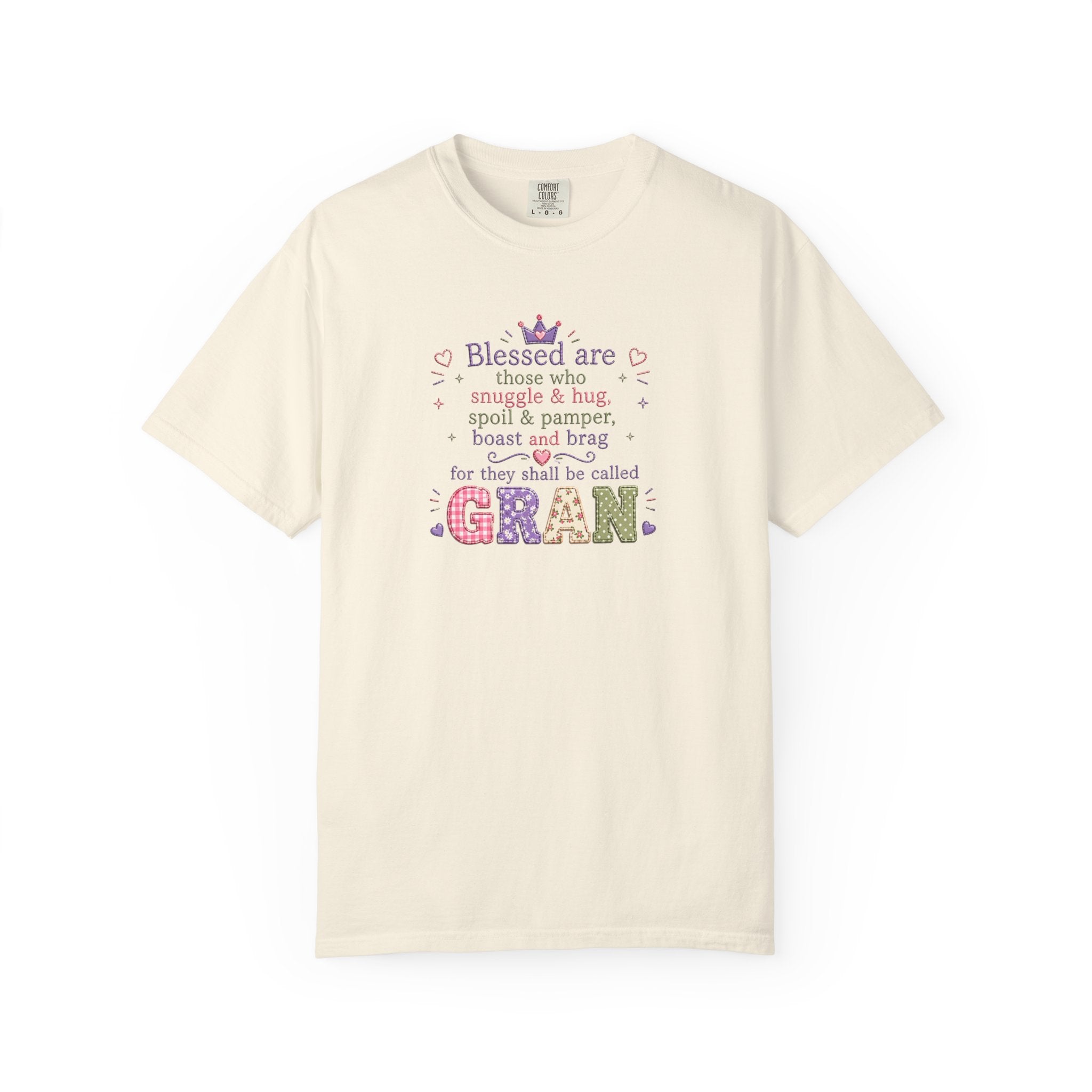 Gran Blessings T-Shirt — "Blessed are those who snuggle & hug... called GRAN"