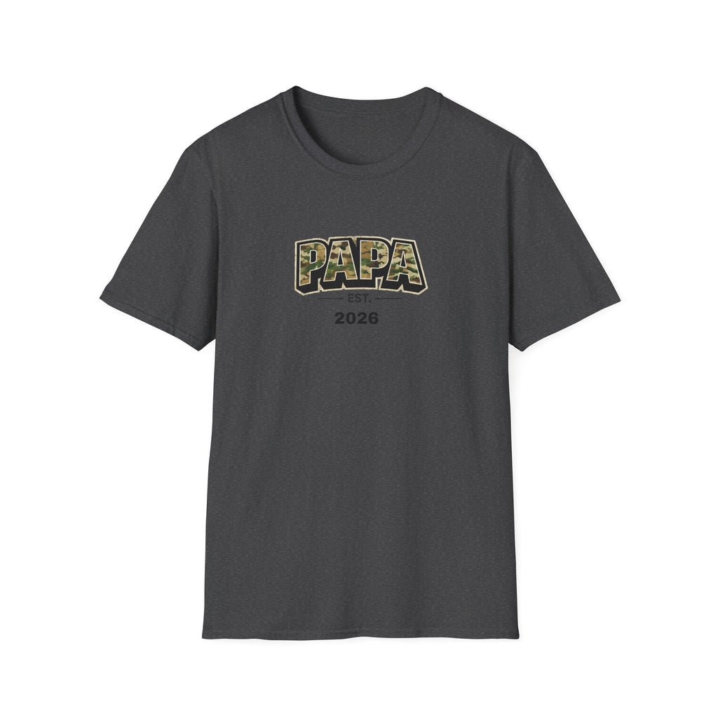 Papa Est. 2026 T-Shirt – Camo Fathers Day New Dad Gift