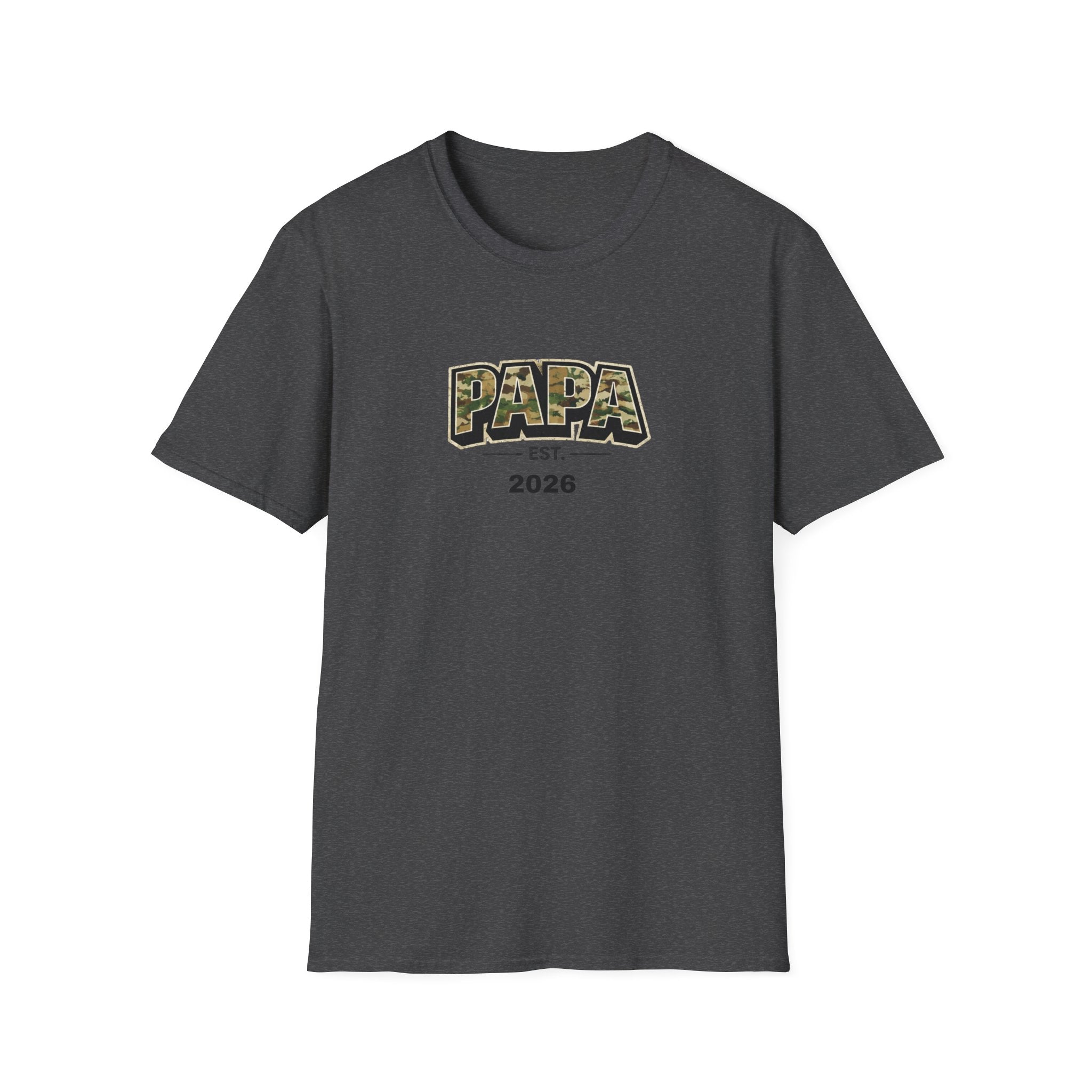 Papa Est. 2026 T-Shirt – Camo Fathers Day New Dad Gift