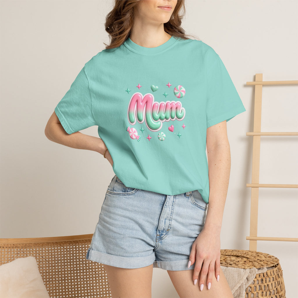 Mum Pastel Candy Script T-Shirt