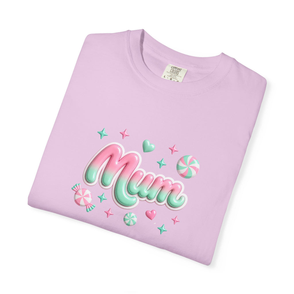 Mum Pastel Candy Script T-Shirt