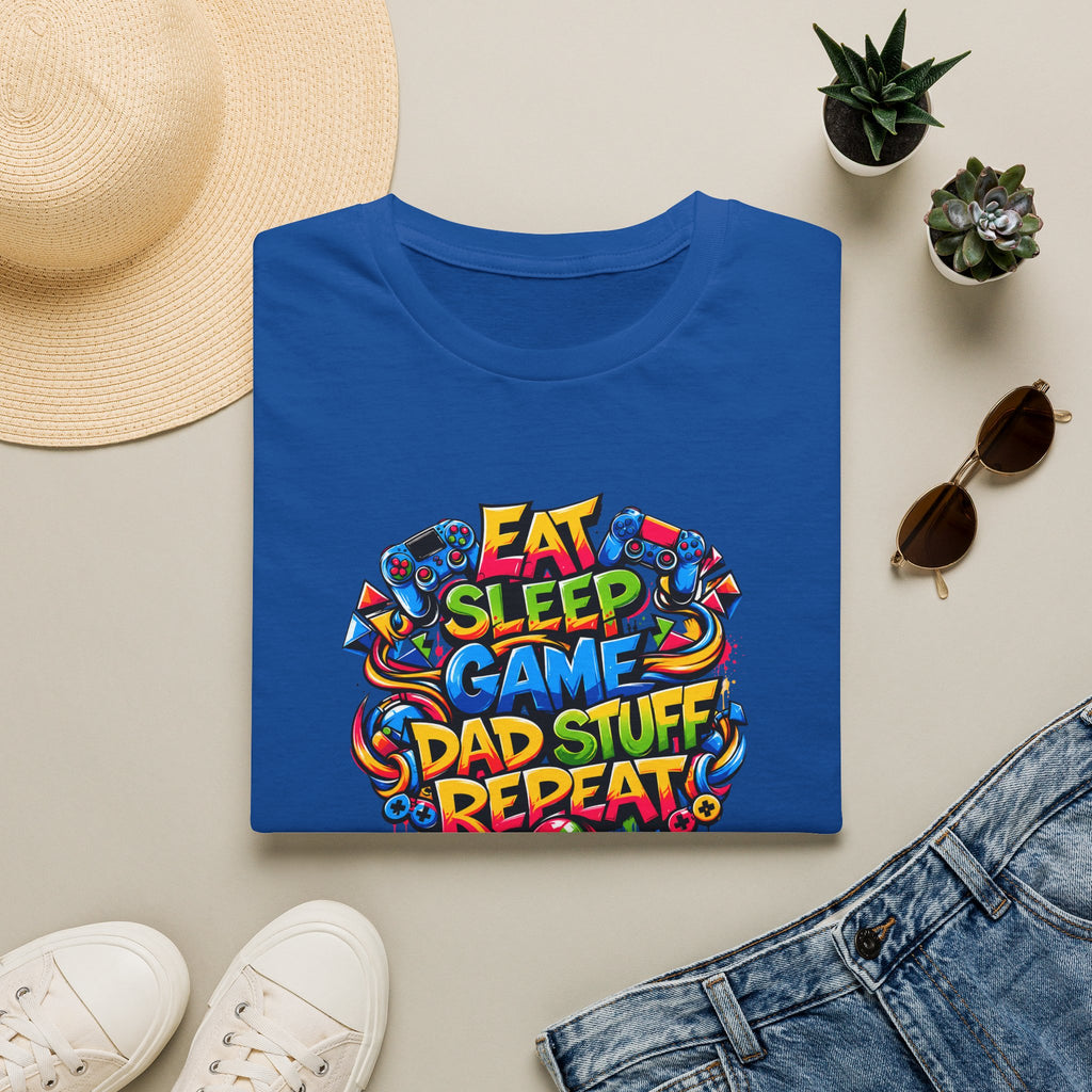 “Eat Sleep Game Dad Stuff Repeat” T-Shirt