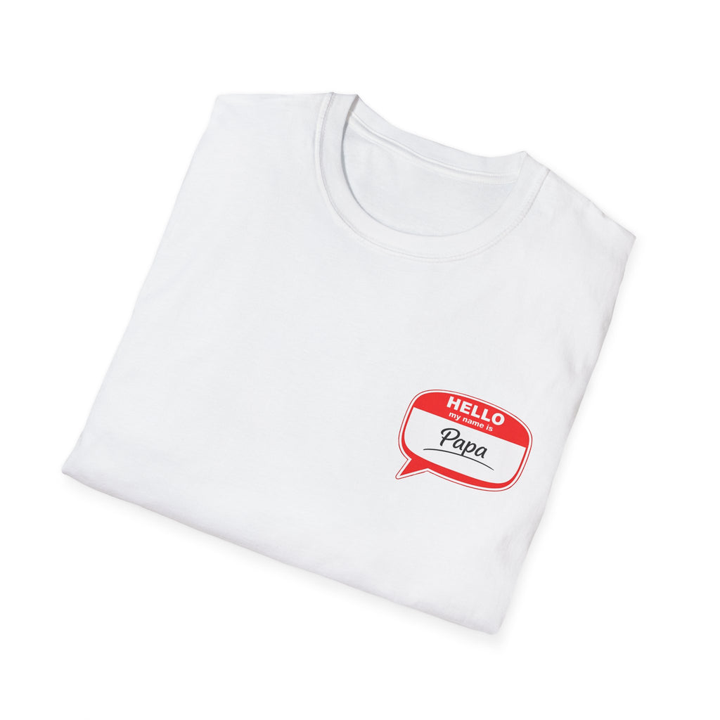 Hello Papa Speech Bubble T-Shirt – Cute Dad Gift for New Fathers & Father’s Day