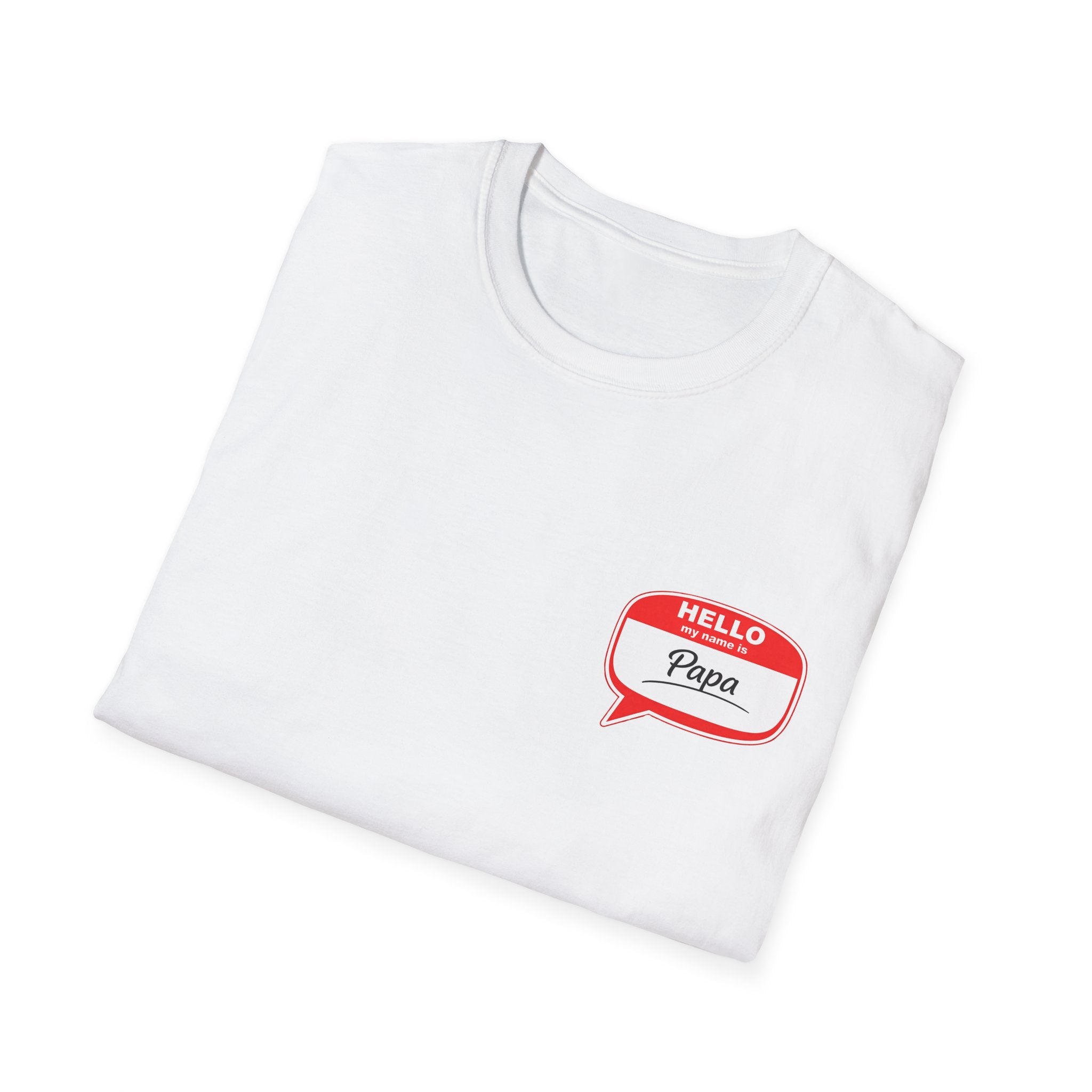 Hello Papa Speech Bubble T-Shirt – Cute Dad Gift for New Fathers & Father’s Day