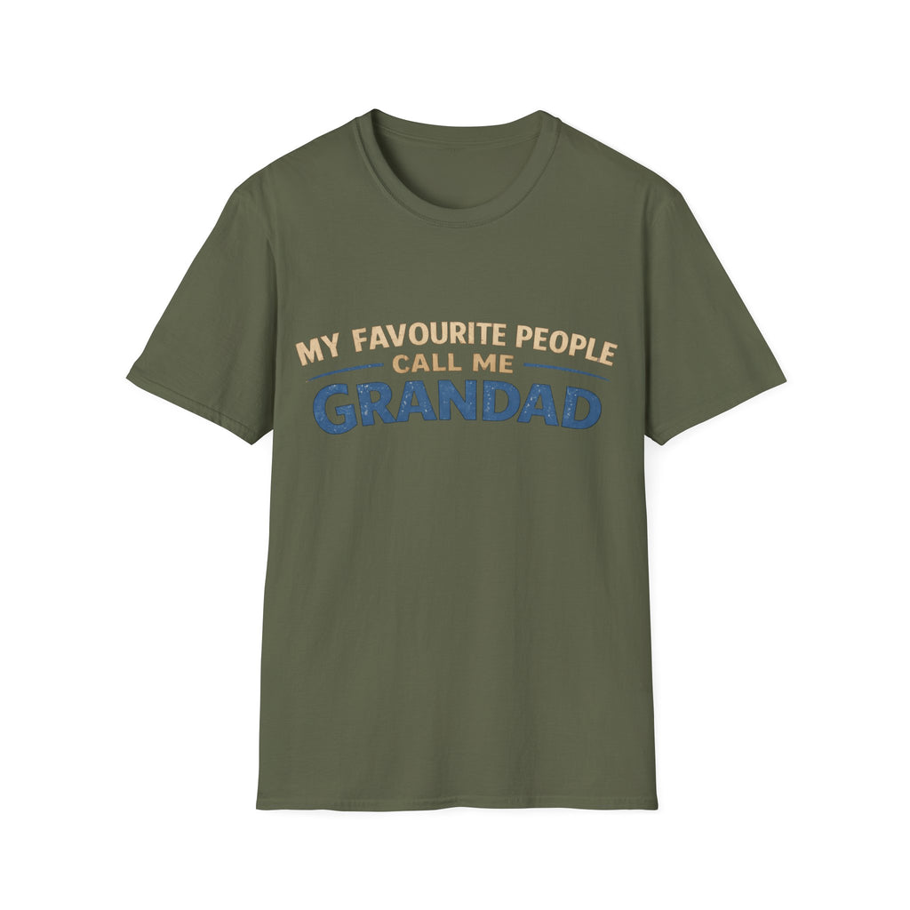 Grandad T-Shirt – “My Favourite People Call Me Grandad” Casual Grandpa Tee