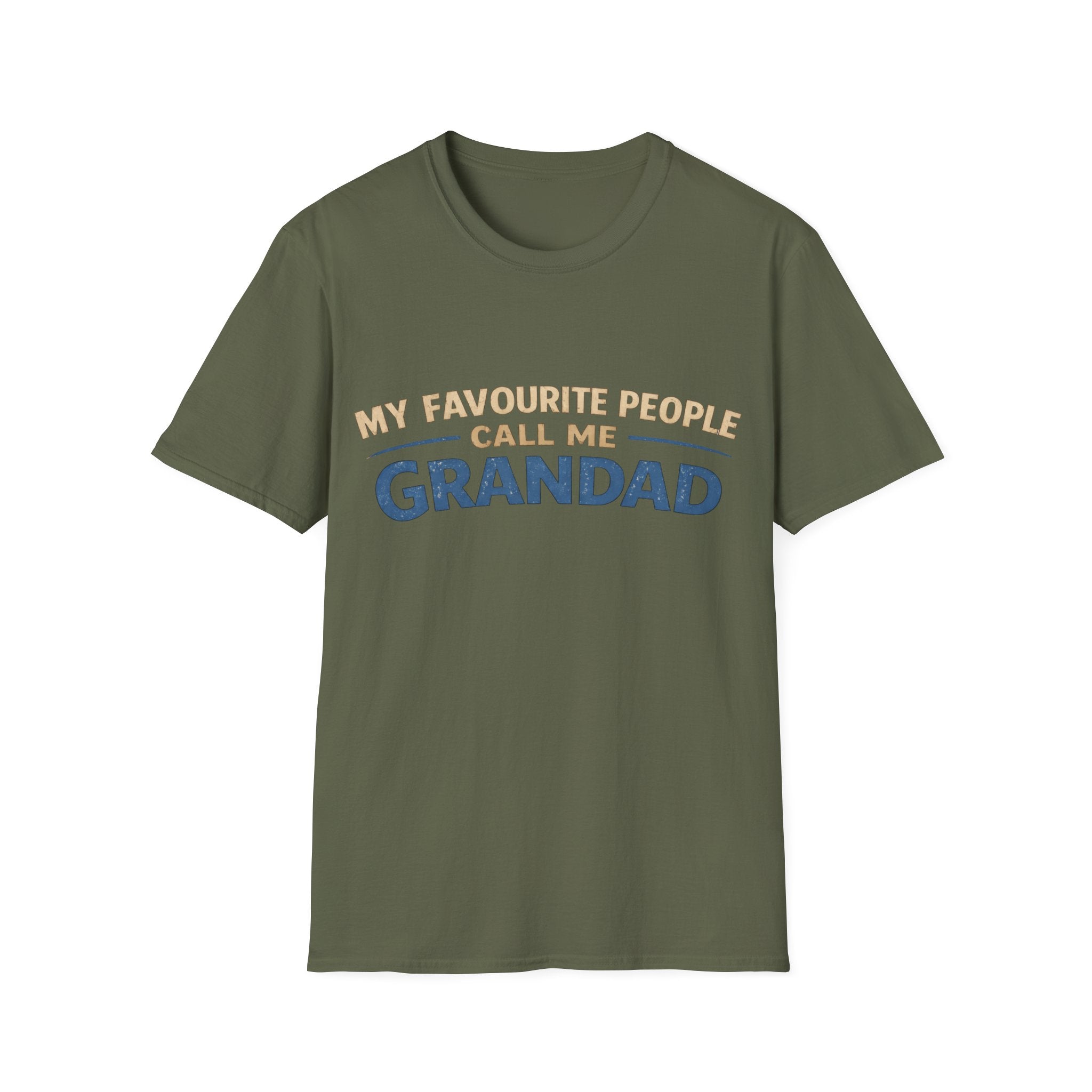 Grandad T-Shirt – “My Favourite People Call Me Grandad” Casual Grandpa Tee