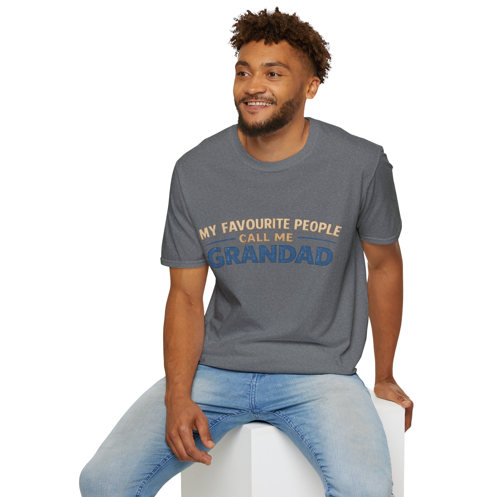 Grandad T-Shirt – “My Favourite People Call Me Grandad” Casual Grandpa Tee