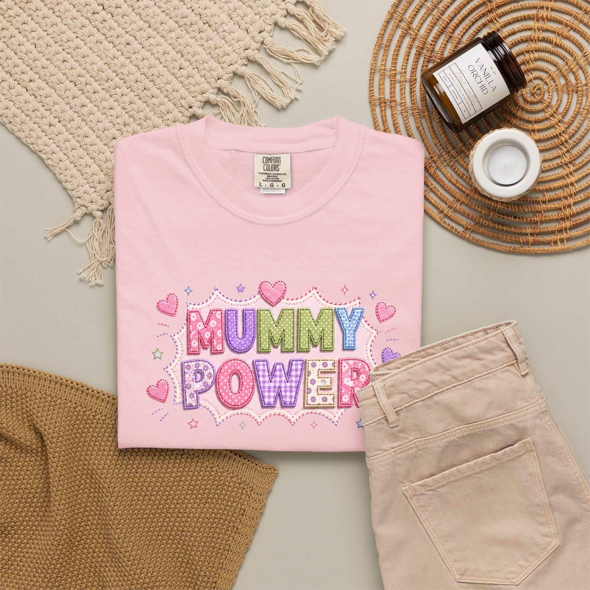 Mummy Power T-Shirt — Cute Pink Heart Mother's Day Tee