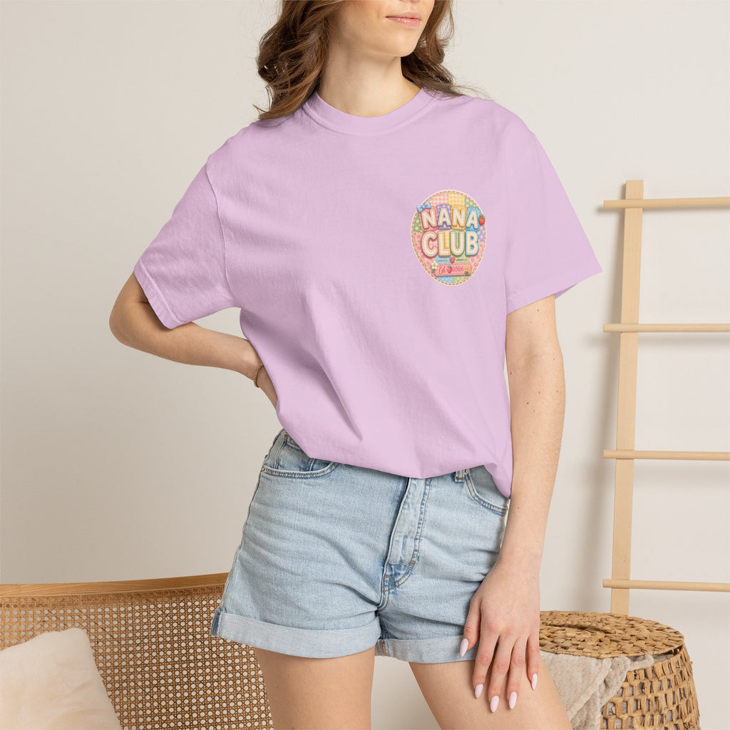 Nana Club T-Shirt — Retro Rainbow Badge Graphic