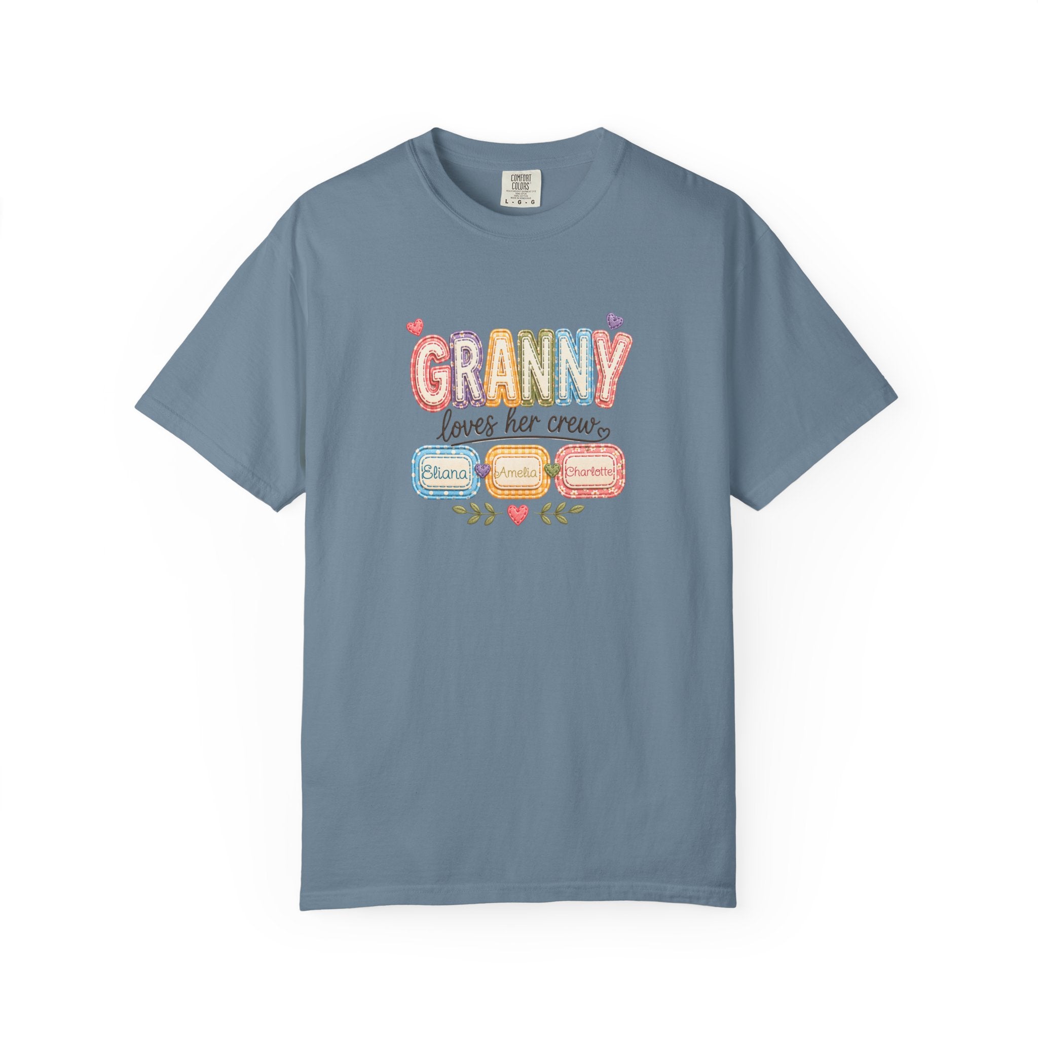 Granny Loves Her Crew T-Shirt – Cute Grandma Family Names Tee