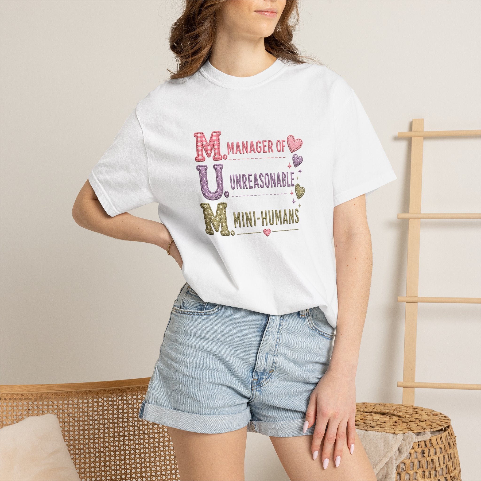 MUM: Manager of Unreasonable Mini-Humans T-Shirt — Funny Mother's Day Tee