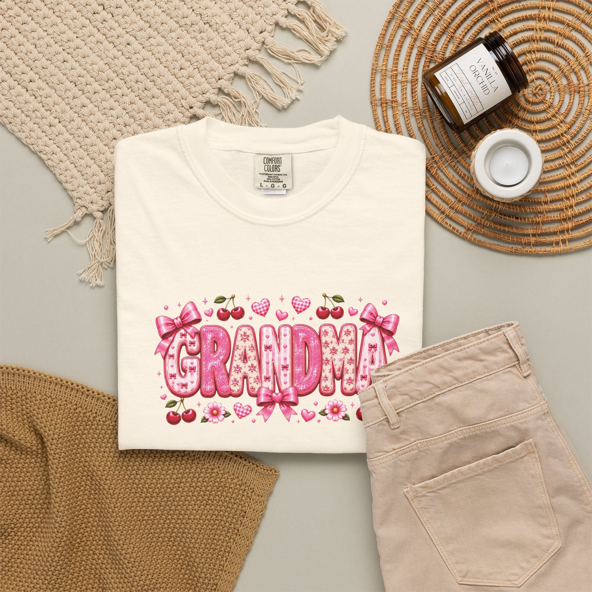 GRANDMA Floral Heart T-Shirt