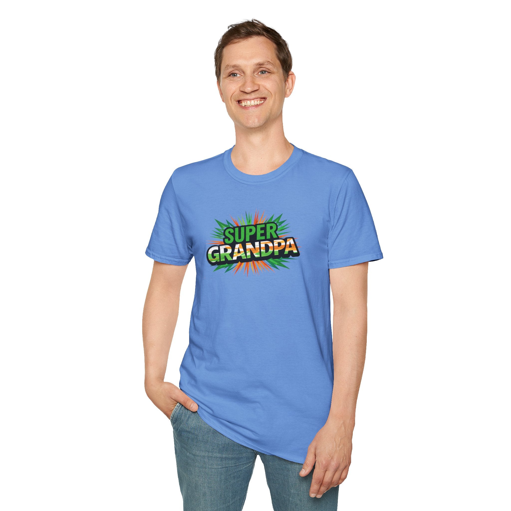 Super Grandpa Ireland Flag/Irish themed T-Shirt — Retro Comic Father's Day Gift