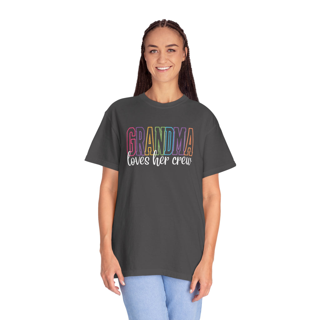Grandma Pastel Rainbow T-Shirt — 'GRANDMA' Retro Lettering Tee