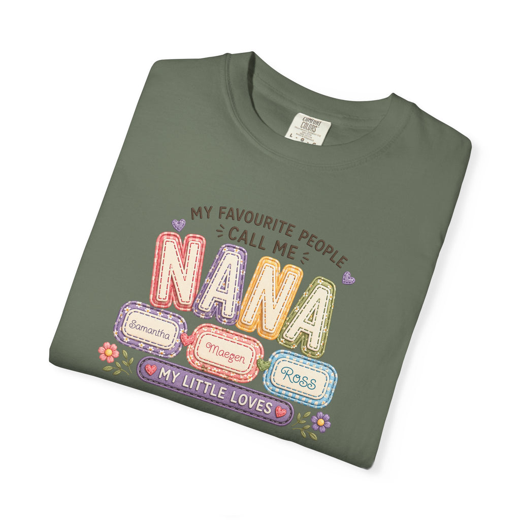 Nana T-Shirt — "My Favourite People Call Me Nana" Floral Grandma Gift Tee