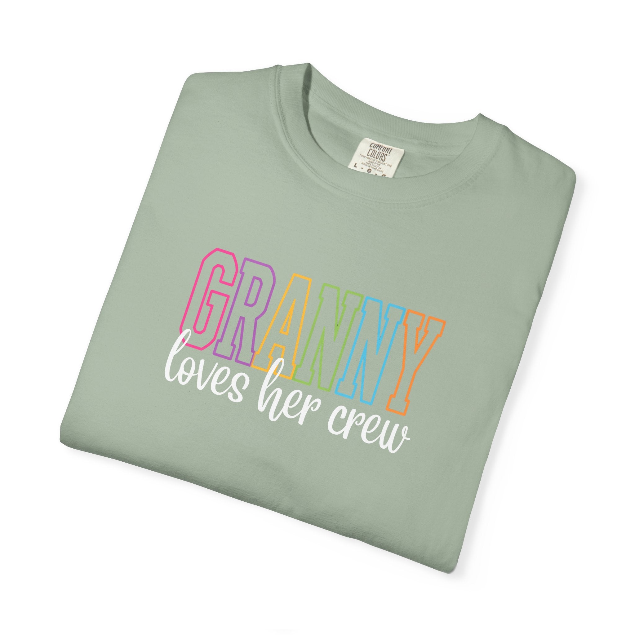 Grandma Loves Her Crew T‑Shirt — Pastel Family Grandma Tee