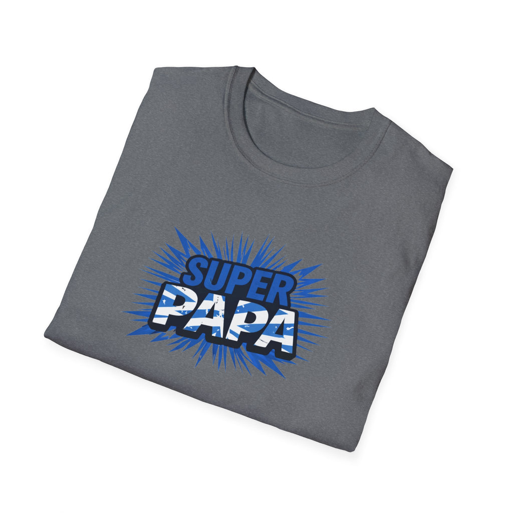 Super Papa Scotland Flag/Scottish themed T-Shirt – Comic Style Father’s Day Gift